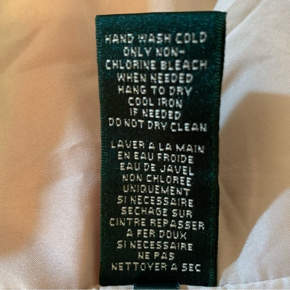 Lauren Ralph Lauren Coral Tan and White Pleated Career Classic Dress Size 10 - Picture 6 of 6